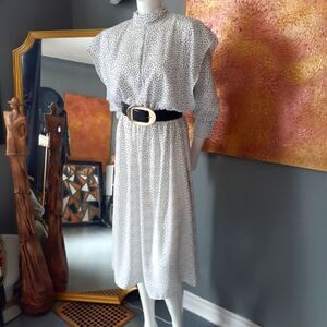 NWT Zara Ditsy Dot Midi Dress